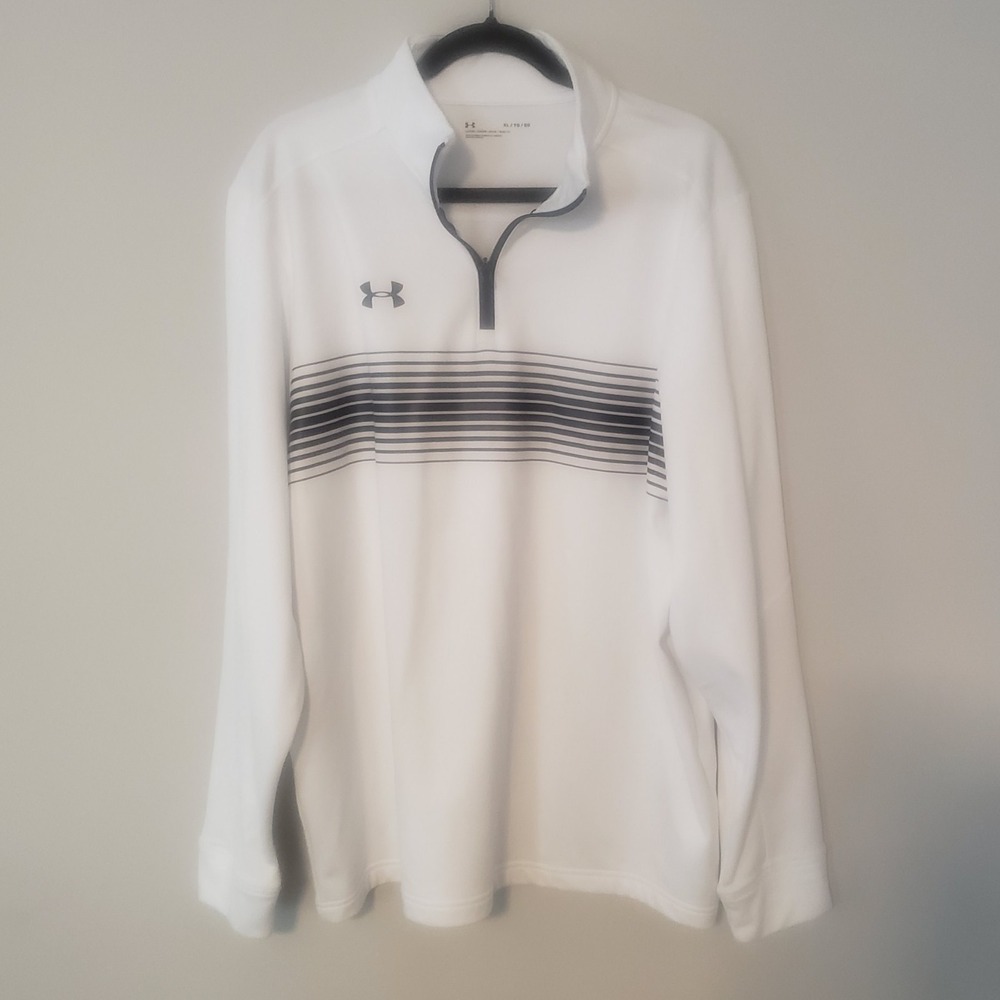 Under Armour Men Long Sleeve 1/4 Zip Pullover Shirt XL Athleisure Preppy Stretch